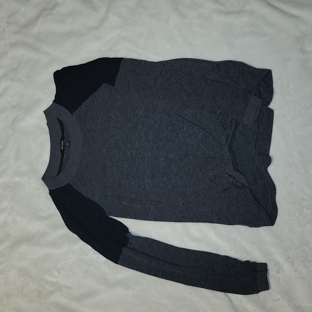 Gray and black sweater